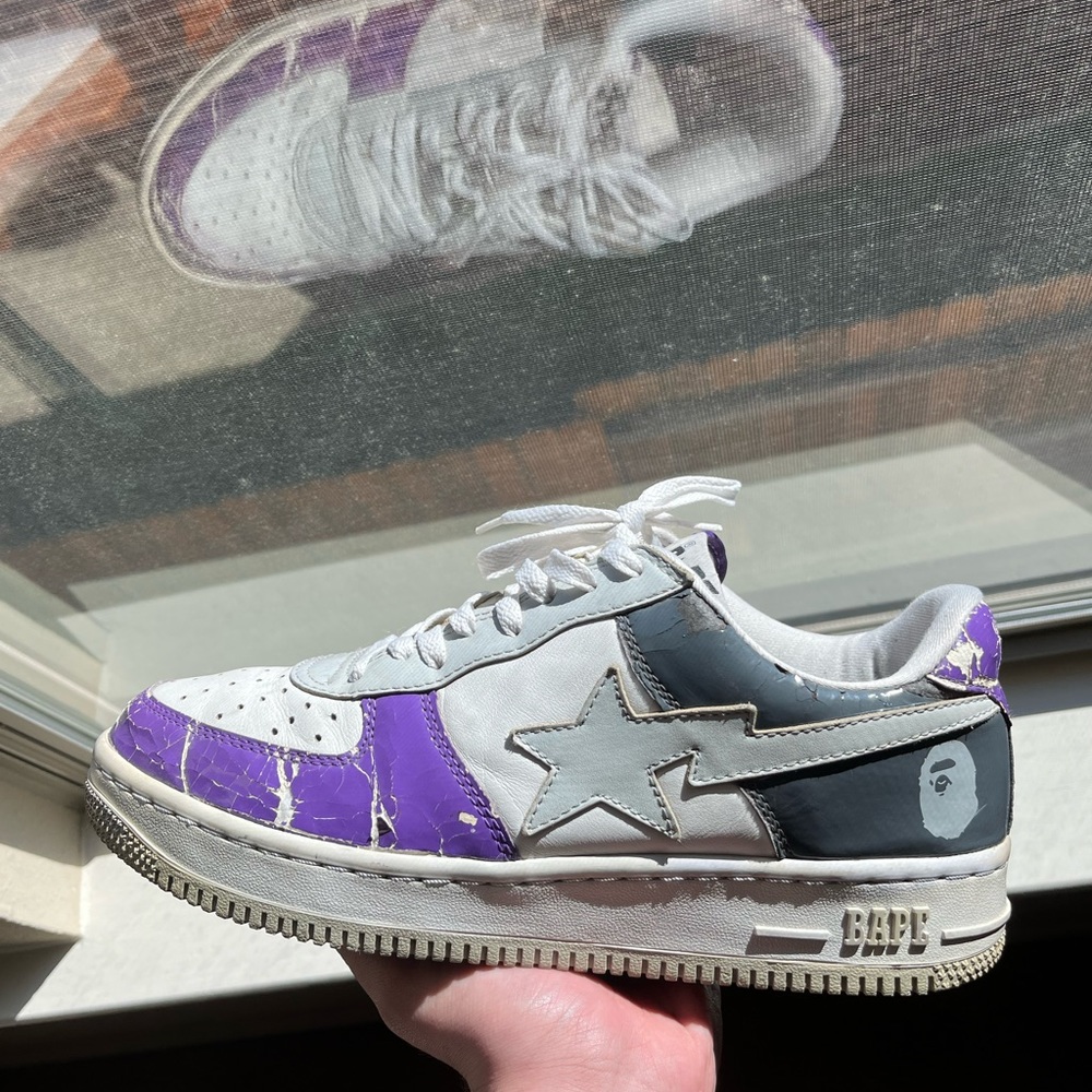 FREE IF PURCHASED WITH KAWS PAIR  Bapesta purple grey Collab